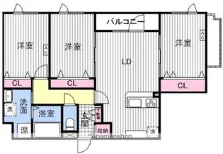鍋島ハイツⅠ【506号室】の間取り