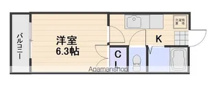 シャルムパレスB【2階】の間取り