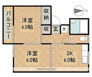 コーポ神谷Ⅱ【2階】の間取り