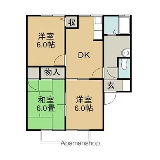 ドエルハウス衣干【1階】の間取り