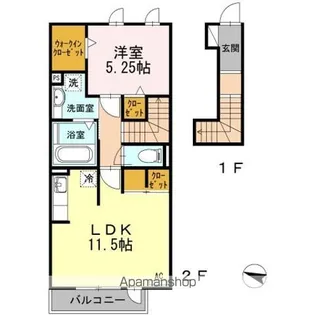 静岡県静岡市清水区吉川【アパート】の間取り