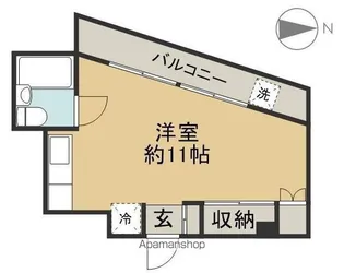 アールズ広瀬【501号室】の間取り