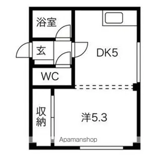ローヤルハイツ中の島 C棟【202号室】の間取り