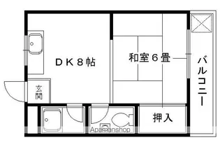 榊田マンション【202号室】の間取り