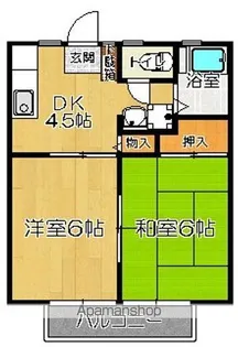グリーンハイツ西多賀【201号室】の間取り