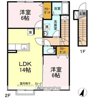 グランモア泉野 Ⅱ【2階】の間取り