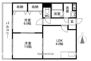 アルファ中曽根【2階】の間取り