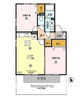 セジュール新町 ABC【1階】の間取り
