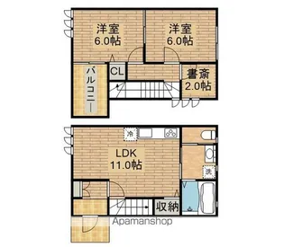 三国ヶ丘RESIDENCE【E103号室】の間取り