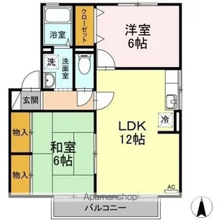 サンライズハイツ A棟【2階】の間取り