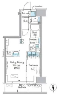 パークアクシス新宿百人町【7階】の間取り