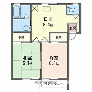 パープルレイン【1階】の間取り