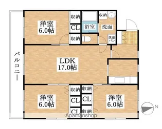 松崎パストラルコート【2階】の間取り