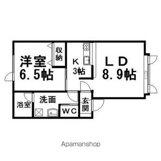 アイビス花月Ⅰ【2階】の間取り