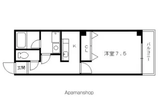 SOLEIL ASAHI【201号室】の間取り