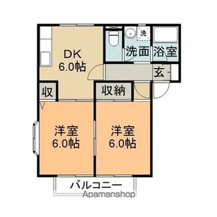 ファミリーハイツS・K・E【2階】の間取り