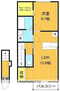 福島県郡山市富久山町久保田字梅田【アパート】の間取り