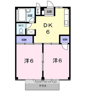 シティハイツ勝池【1階】の間取り