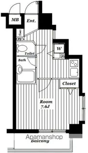 ガラ・ステージ目黒【3F-3号室】の間取り