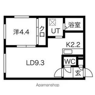 MIA MOGLIE SHINSAPPORO(ミアモリエ新札幌)【2階】の間取り