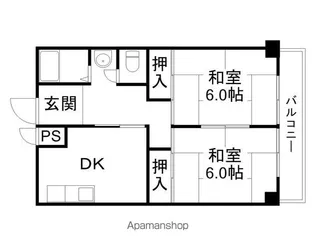 パレットコート堅田【2階】の間取り