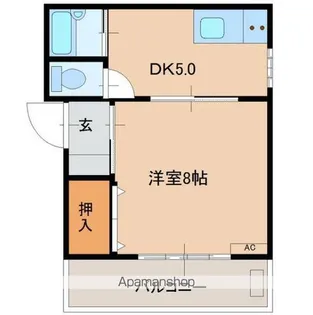 ヒーローマンションCOCOMO【102号室】の間取り