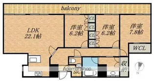ラフィネタワー札幌南3条【29階】の間取り