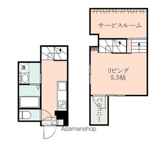 GRANDIR鹿大前【1階】の間取り