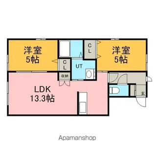 ティファナコート【2階】の間取り