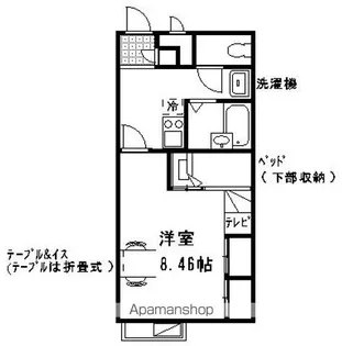 レオパレスピーチ【201号室】の間取り