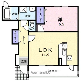 メゾン グラース【1階】の間取り
