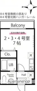 ハーミットクラブハウス川崎大師Ⅱ【103号室】の間取り