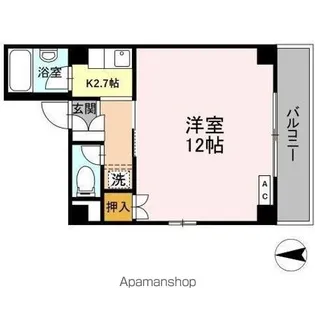 クリスタルビル【6階】の間取り
