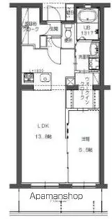 ルシェリア原島【4階】の間取り