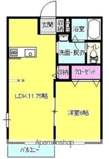 ハイツ アザレアA【206号室】の間取り
