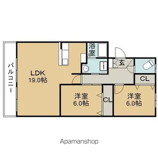 ミリアン宮前【1階】の間取り