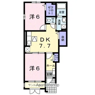 シャンドエトワールⅡ【1階】の間取り