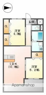ユニヴァリィ フクミ【2階】の間取り