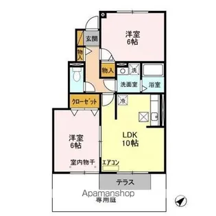 チェリーコート Ⅰ【1階】の間取り