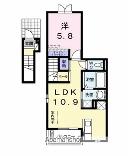 ソレアードさくら【2階】の間取り