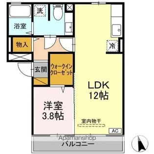 ヴィルヌーブ【2階】の間取り