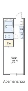レオパレス宇佐崎Ⅱ【1階】の間取り