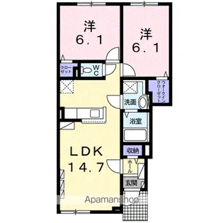 ベル プロムナード【1階】の間取り