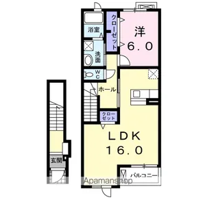 パルク・フィオーレD【2階】の間取り