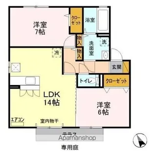 クロノス B【1階】の間取り