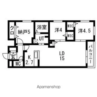 アルファスクエア円山北2条【4階】の間取り