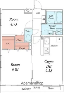 リブリ・クリックⅠ【303号室】の間取り