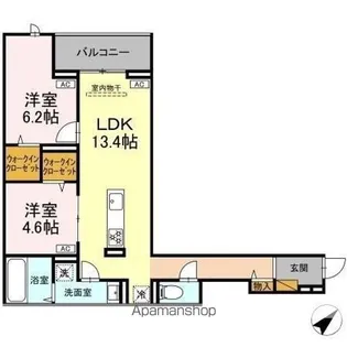 CLASSEUM都賀【3階】の間取り