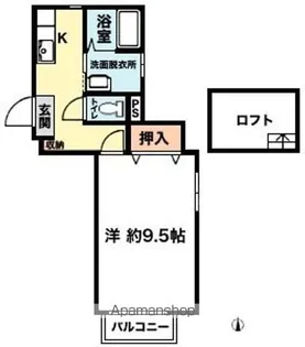 Kハウス萩ヶ丘【103号室】の間取り