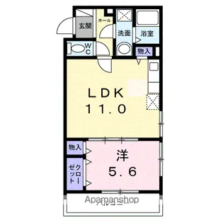 エアフォルク三ツ沢【2階】の間取り